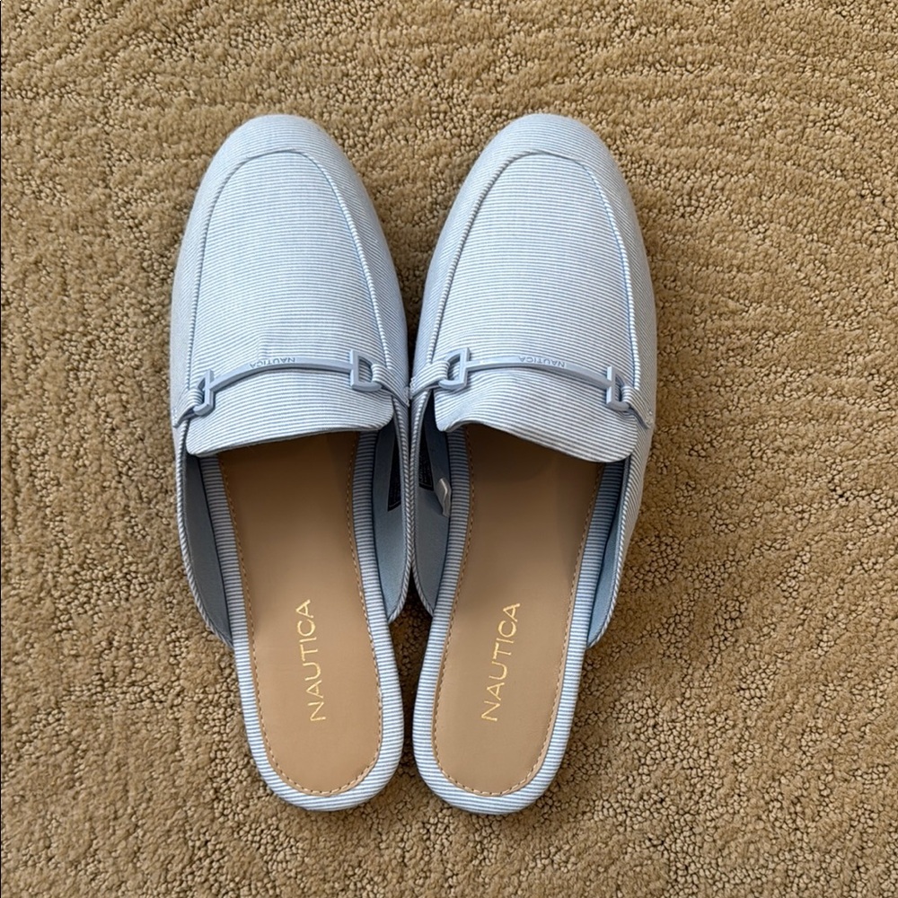 Nautica Sky Blue Slip-On Loafers- New, never worn- W9.5